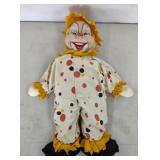 (N) Vintage The Rushton Company Clown Doll22"