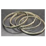 (A) Sterling And Mexican Silver Bracelets Total