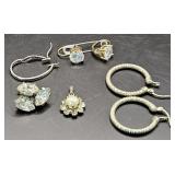 (A) Sterling Silver Jewelry Lot- Pairs Of