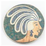 Vintage Sterling Taxco Mexico #1 Eagle Inlaid