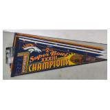 (N) Lot of 5 Denver Broncos Super Bowl Pennants