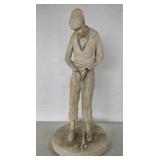 (N) Concrete Golfing Man Decor Statue 8 1/2"