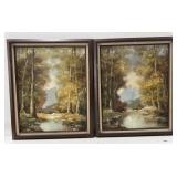 (W) Pair Of M. L. Woelk Landscapes. Both Are 19
