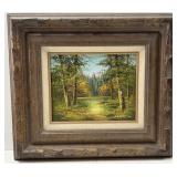 (II) Landscape Of A Forest Pond, Oil On Canvas.