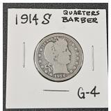 (A) 1914S Barber Quarter