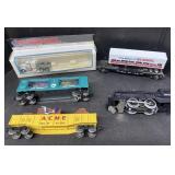 (P) Lot Of Assorted Lionel Train Carts: Tractor &