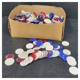 (Q) Box Of Plastic Poker Chips