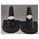 (AD) White Gold Cocktail Rings Total Weight