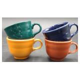 (O) Homer Laughlin Fiesta Teacups, 3.5" x 3"