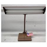 (Q) Brown Steel Gooseneck Lamp