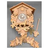 (O) German Made Wood Cuckoo Clock, 9" x 5" x 13"