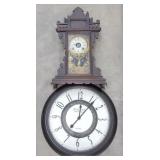 (O) Baldauf Wall Clock & Unmarked Wood Mantle