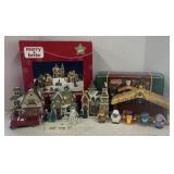 (O) Merry Brite 16 Piece Lighted Porcelain