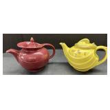 (O) Mixed Lot of HALL Vintage Teapots, Both Have