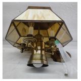 (O) Vintage Slag Stain Hanging Lamp