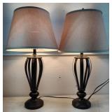 (K) Black Steel Lamps