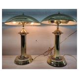(Q) Golden Dual Bulb Touch Base Desk Lamps