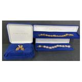 (A) Camrose & Kross Bracelets & Brochette Worn By