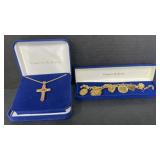 (A) Camrose & Kross (Cross) Necklace & Bracelet