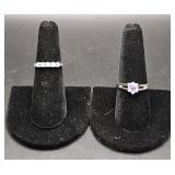 (AD) Sterling Silver Fashion Rings With Light