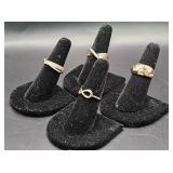 (AD) Sterling Silver Rings With White Sapphire