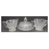 (CC) Glass Cups and Candy Holder