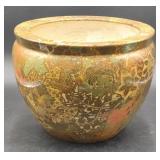 (AF) Unmarked Ceramic Floral Koi Fish