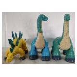 (O) Fisher Price Yellow and Green Stegosaurus and