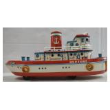 (G) Battery Operated Tin Litho Neptune Tug Boat