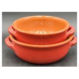 (O) Glazed Terracotta Dishes, Largest 10" x 4"