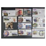 (P) A Collection Of 10 Railroader Club Pins and