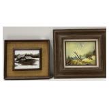 (W) Pair of Landscapes, Seaside Scene, Signed