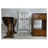 (O) Drop Side Table, NightStand & Kid Step Stool