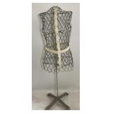 (P) Vintage Dress Form Adjustable Metal Base