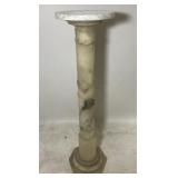 (Z) Antique Marble Stone Pedestal: 37 By 10 Inches
