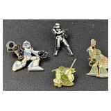 (P) Star Wars Pins Includes Stormtroopers,  Yoda