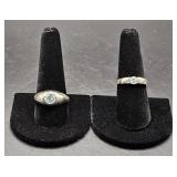 (AD) Sterling Silver And White Sapphire Gemstone