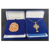 (A) Camrose & Kross Brochette & (Cross) Necklace