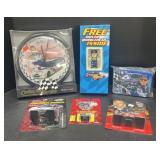 (E) NASCAR Memorabilia, Including Licensed Clock,