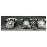 (Q) Kellogg Black Rotary Desk Telephone, ITT