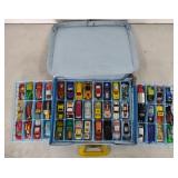 (N) Vintage 1971 Blue Leather Matchbox Carry Case