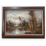 (O) Signed Landscape Of A Cottage In The