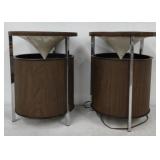 (Q) Vintage Zenith Circle of Sound Wooden Speakers