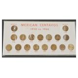 (II) Mexican Centavos 1950 - 1966.