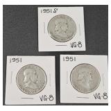 (A) Liberty Half Dollars 1951 & 1951S. Face Value