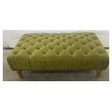 (O) Vintage Green Tuffed Ottoman