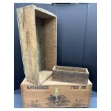 (O) Mixed Lot of Wooden Boxes and Crates.  Box is