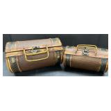 (O) Vintage Unusual Wood Cylinder Purses. They