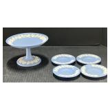 (P) Wedgwood Jasperware Grapevine White on Pale