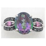 Sterling Mystic Fire Topaz & Tsavorite